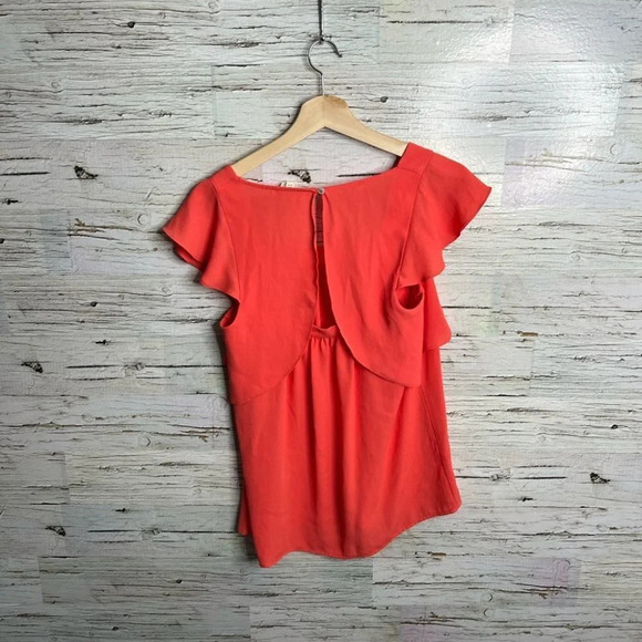 Meadow rue  orange blouse top Anthropologie size 2 - Picture 8 of 10
